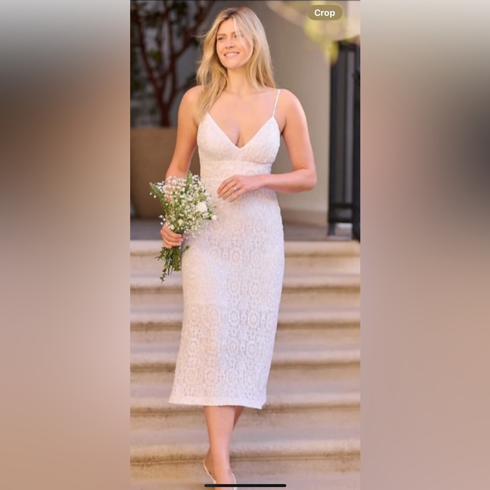Bundle 👰🏻‍♀️Bridal Ivory Sequin Embellished Midi Dress🎁 Hair piece & Bonus Buy👗